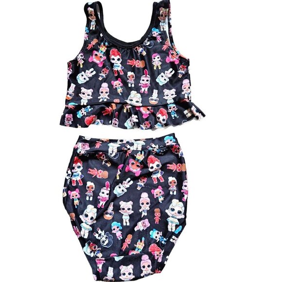 Wild Rich Kids Swim Suit Girls Size 5 6 LOL Doll 2 Piece Bathing Tankini - Picture 4 of 10